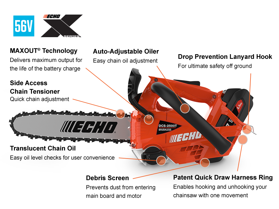 Echo DCS-2500T Battery Powered Chainsaw | X-Series