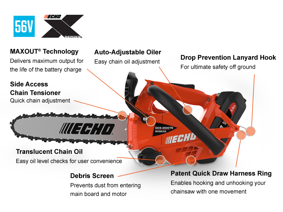 Echo DCS-2500TN Battery Powered Chainsaw | X-Series