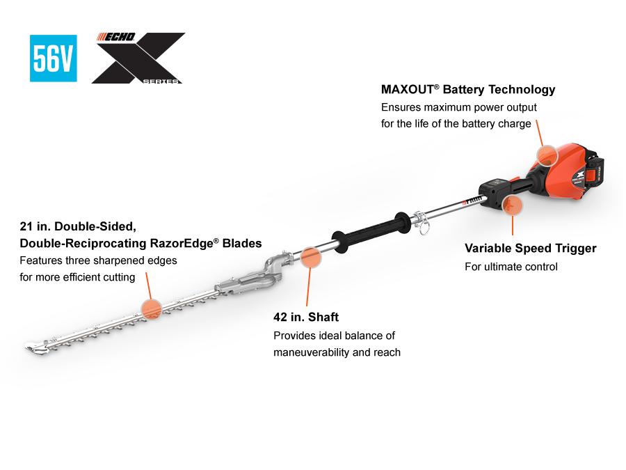 Echo DSHC-2600S Battery Powered Articulating Hedge Trimmer