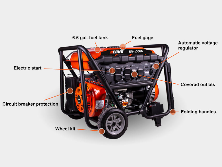 Echo EG-10000 Portable Generator | 10000 Watt