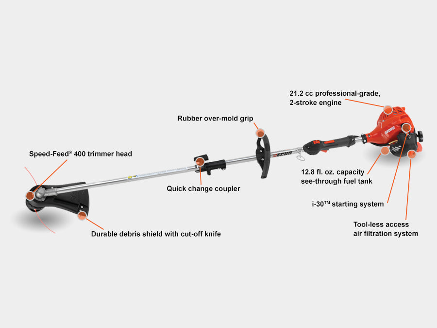 Echo PAS-225SB Pro Attachment Series Powerhead & Trimmer Attachment | 21.2cc