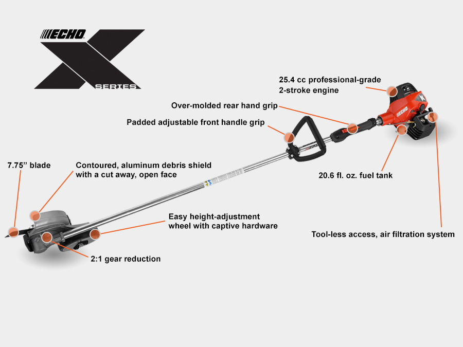 Echo PE-2620S Straight Shaft Edger | X-Series | 25.4cc