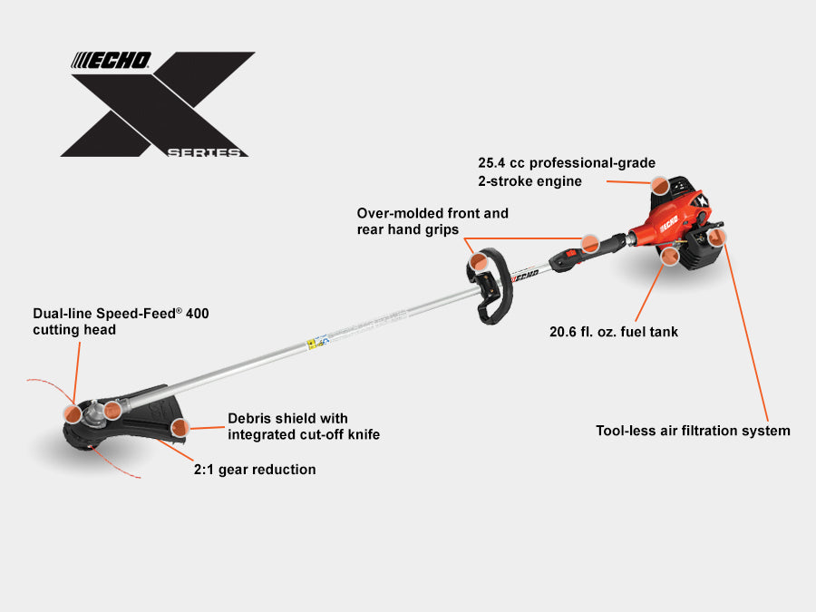 Echo SRM-2620T Straight Shaft Trimmer | 25.4cc | X-Series