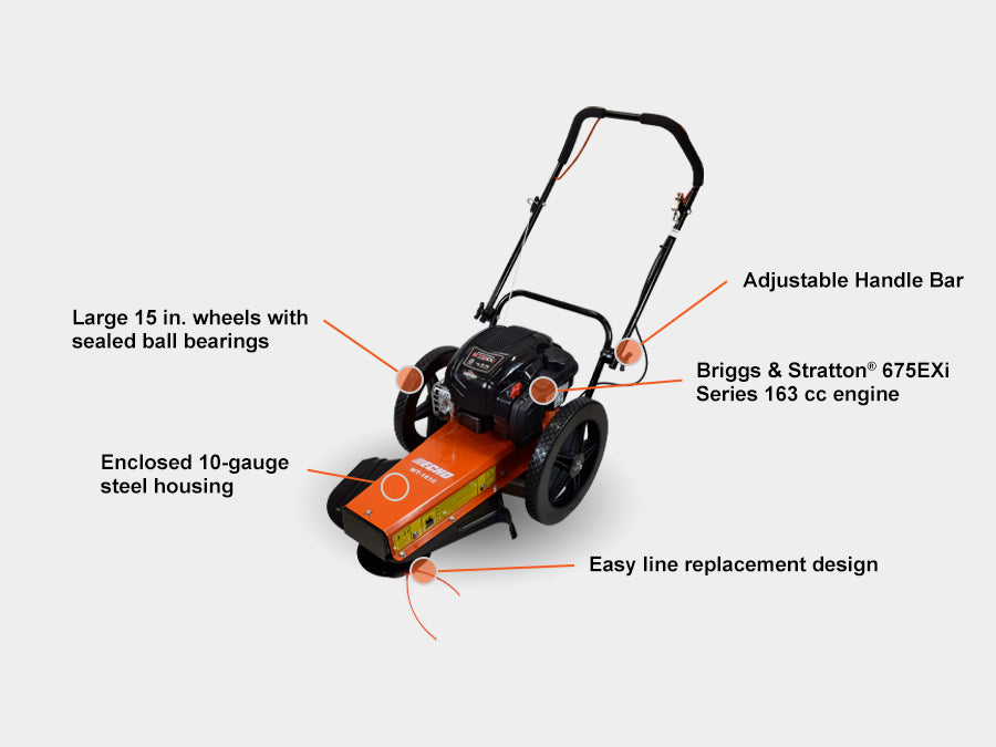 Echo WT-1610 Wheeled Trimmer | 163cc Briggs, Push Behind