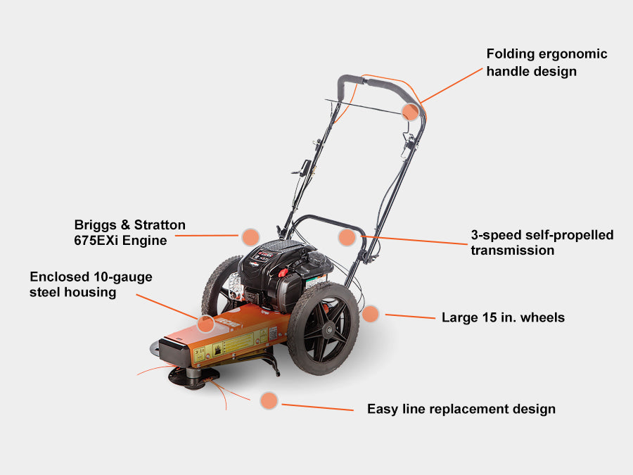 Echo WT-1610TSP Wheeled Trimmer | 163cc Briggs, Self Proppeled