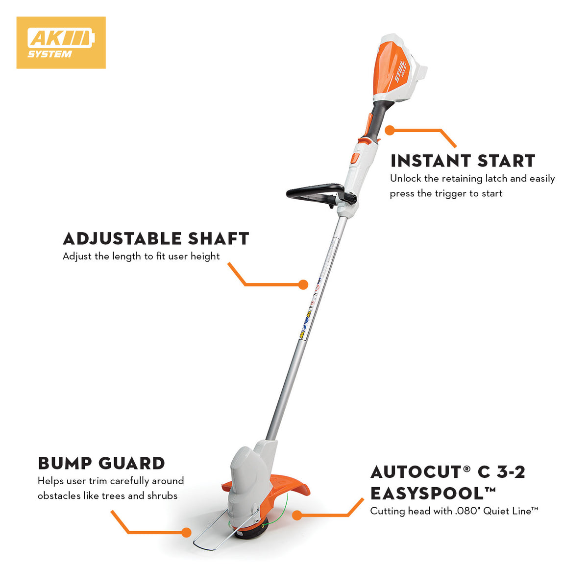 Stihl FSA 57 Battery Powered Trimmer | Set includes AK 20 & AL 101 Charger