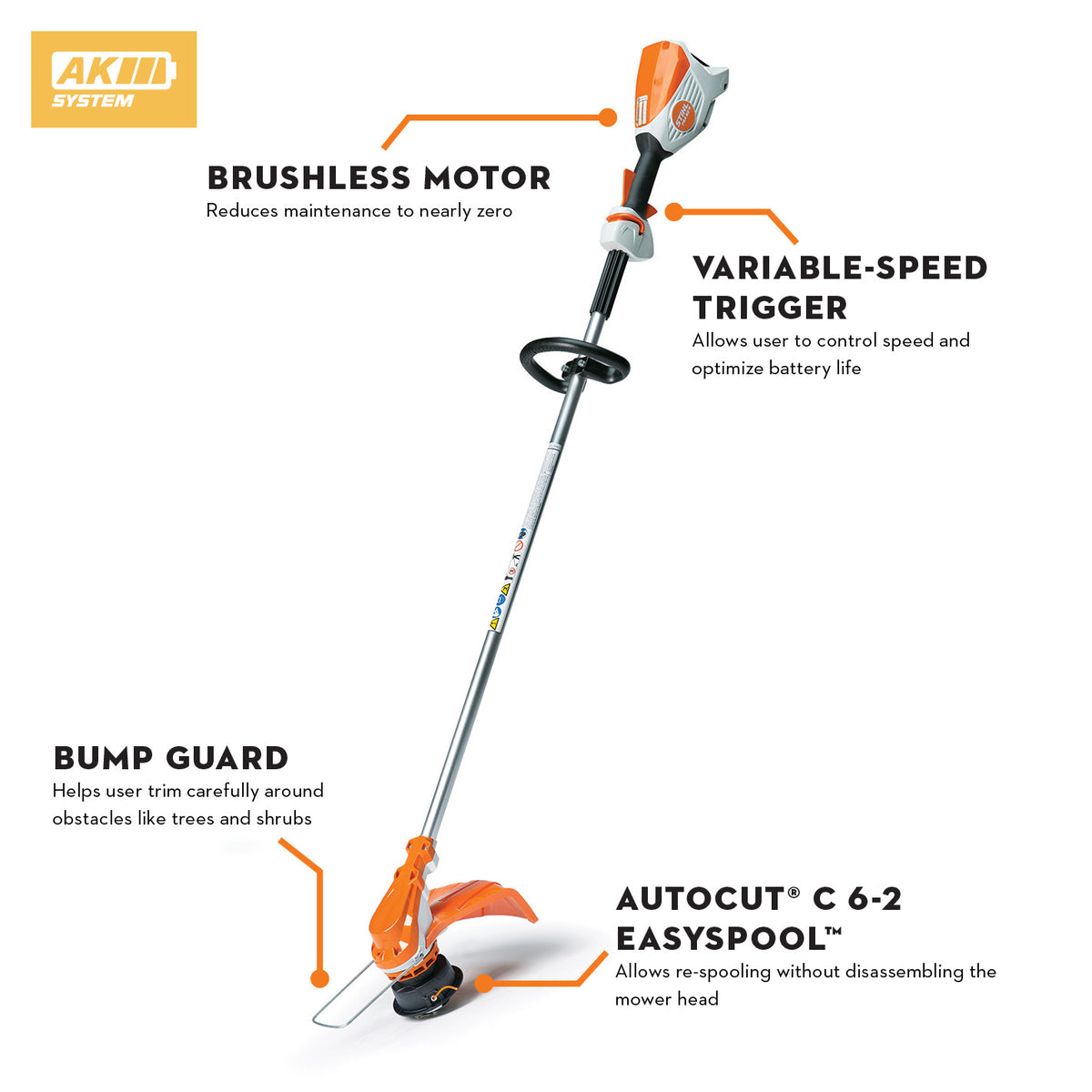 Stihl FSA 60 R Battery Powered Grass Trimmer | Includes AK 20 Battery & AL 101 Charger