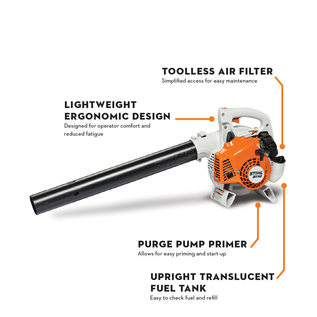 Stihl BG 50 Handheld Blower | 27.2cc, 134mph, 70dB