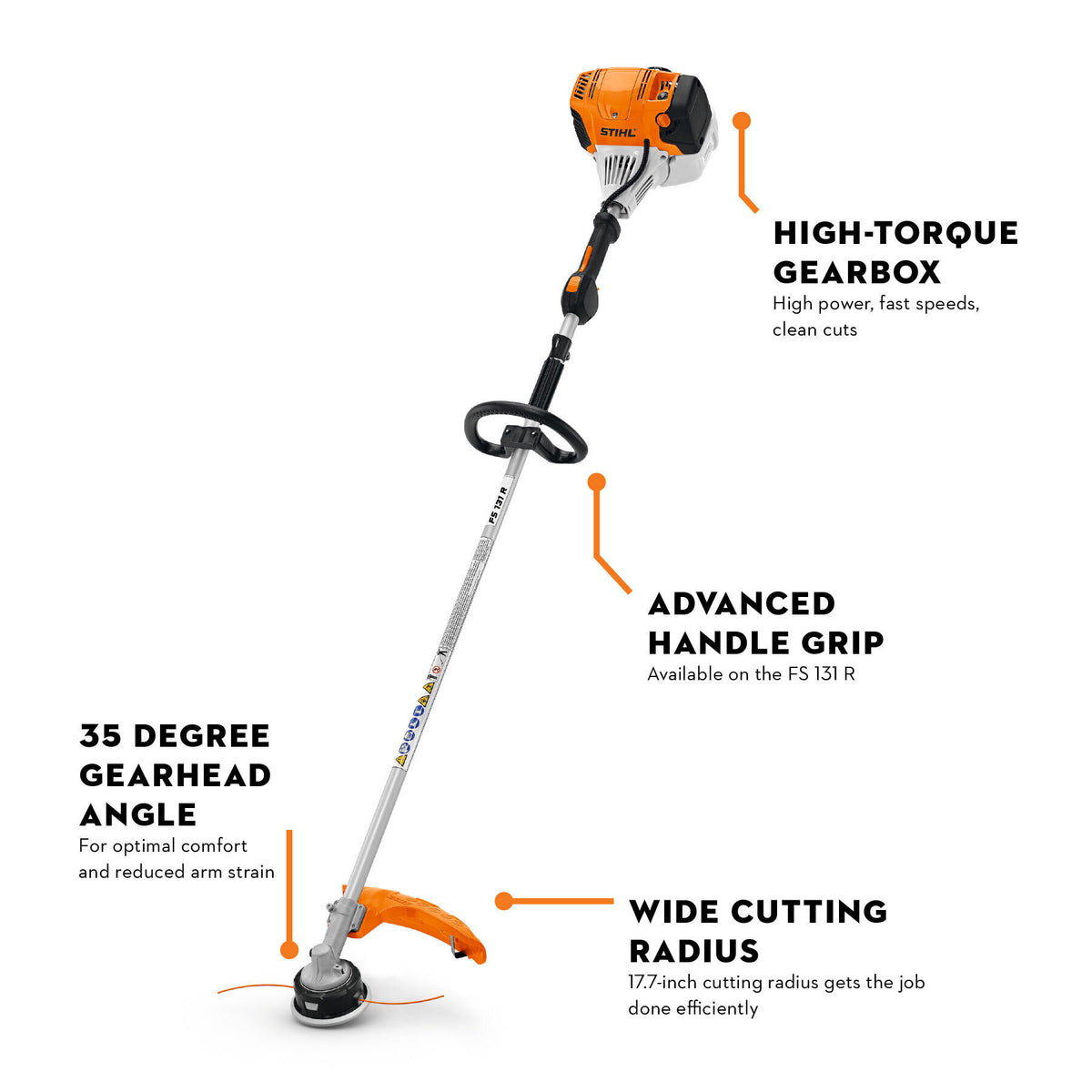 Stihl FS 131 R Straight Shaft Trimmer | Loop Handle | 36.3cc