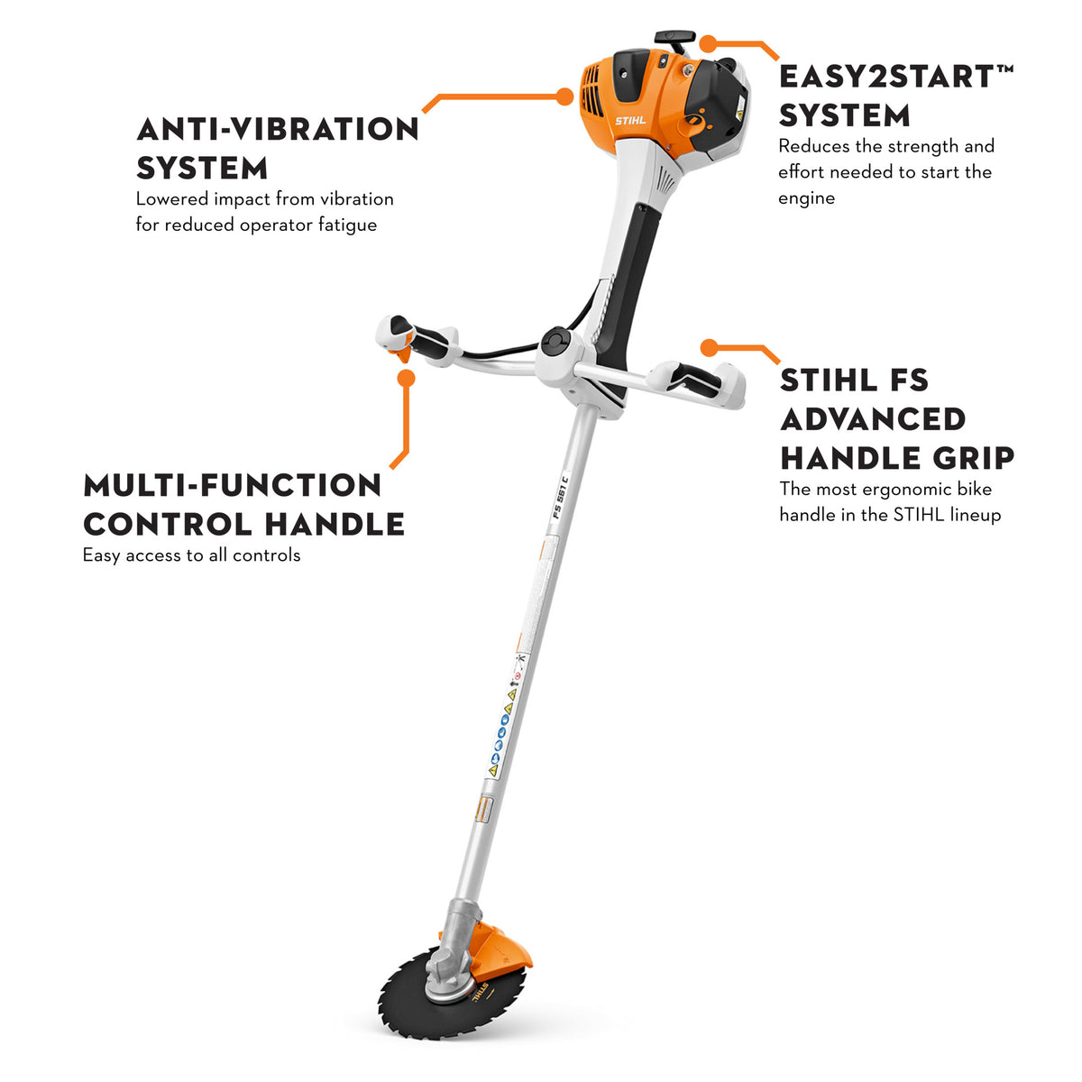Stihl FS 561 C-EM Straight Shaft Clearing Saw | Bike Handle | 57.1cc