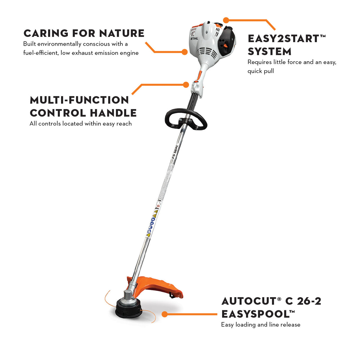 Stihl FS 56 RC-E Straight Shaft Trimmer | Loop Handle | 27.2cc