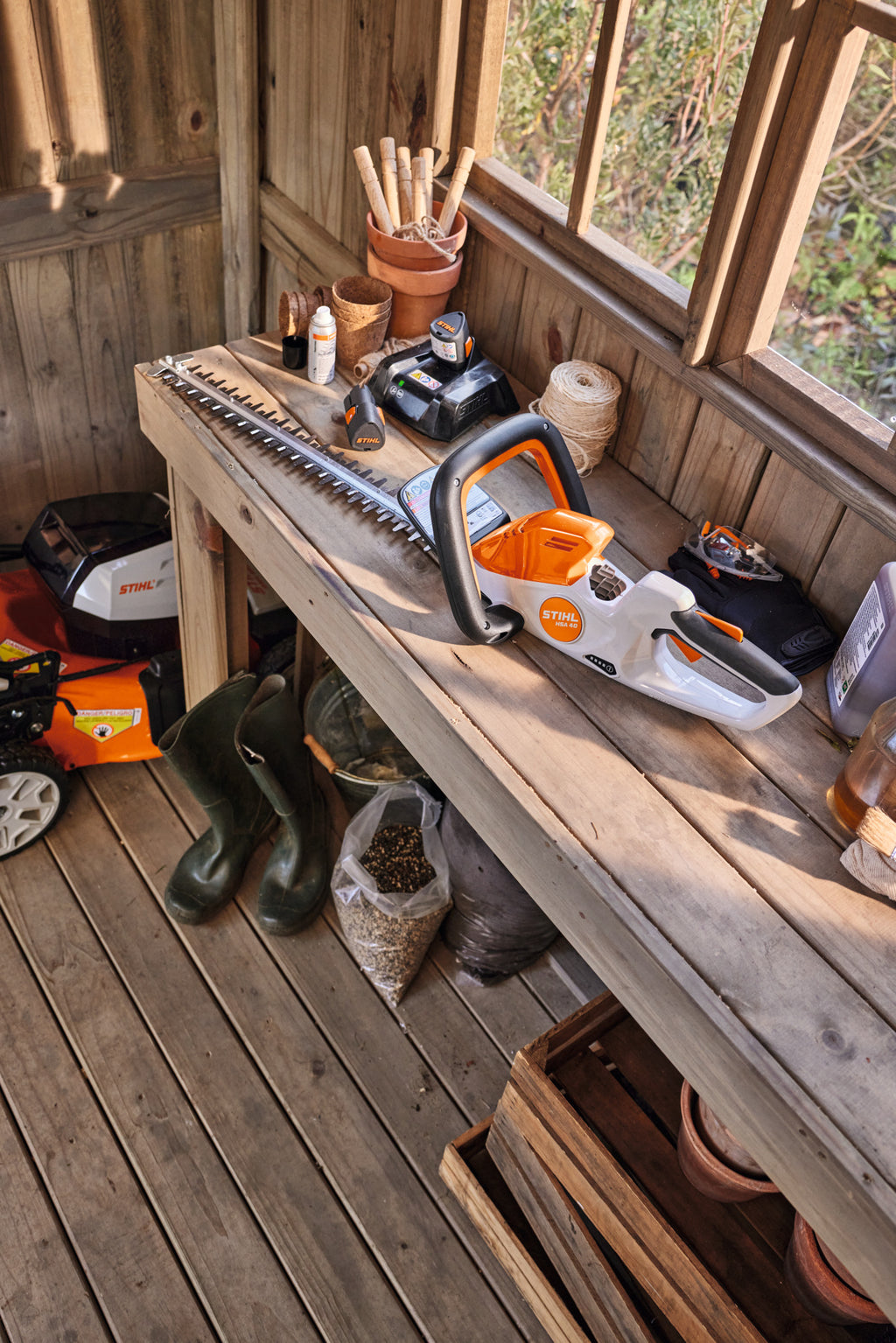 Stihl HSA 40 Battery Powered Hedge Trimmer | Set Includes (2) AS 2 Batteies & (1) AL 1 Charger