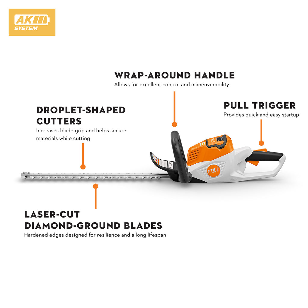 Stihl HSA 50 Battery Powered Hedge Trimmer | Includes AK 10 Battery & AL 101 Charger