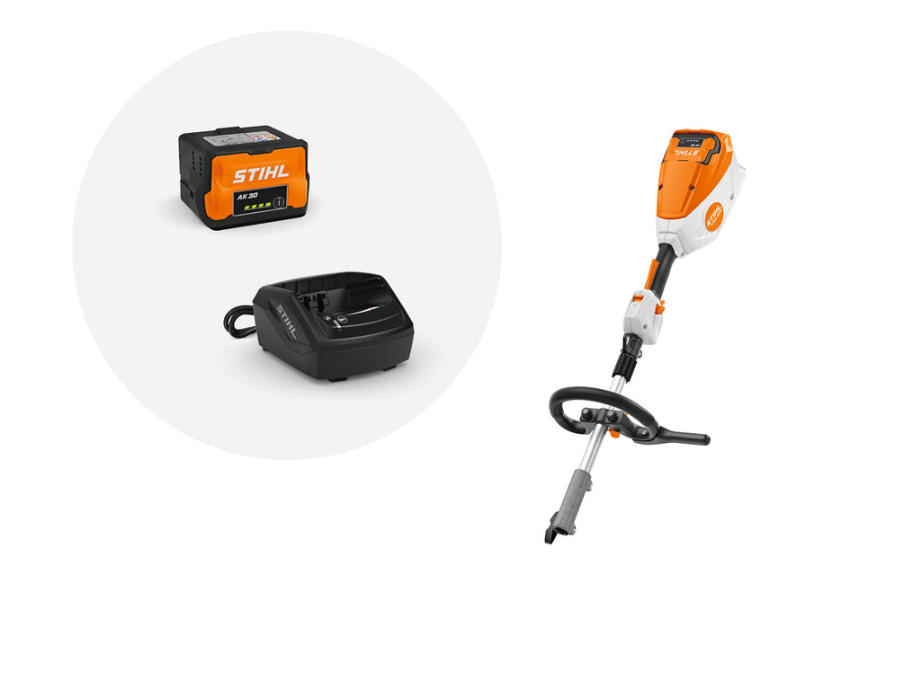 Stihl KMA 80 R Battery Powered Kombi Motor | Set includes AK 30 Battery, AL 101 Charger & FS-KM Trimmer Attachment