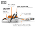 Stihl MSA 300 C-O Battery Powered Chainsaw | Unit Only