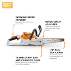Stihl MSA 70 C-B Battery Powered Chainsaw | Set includes AK 30 Battery & AL 101 Charger