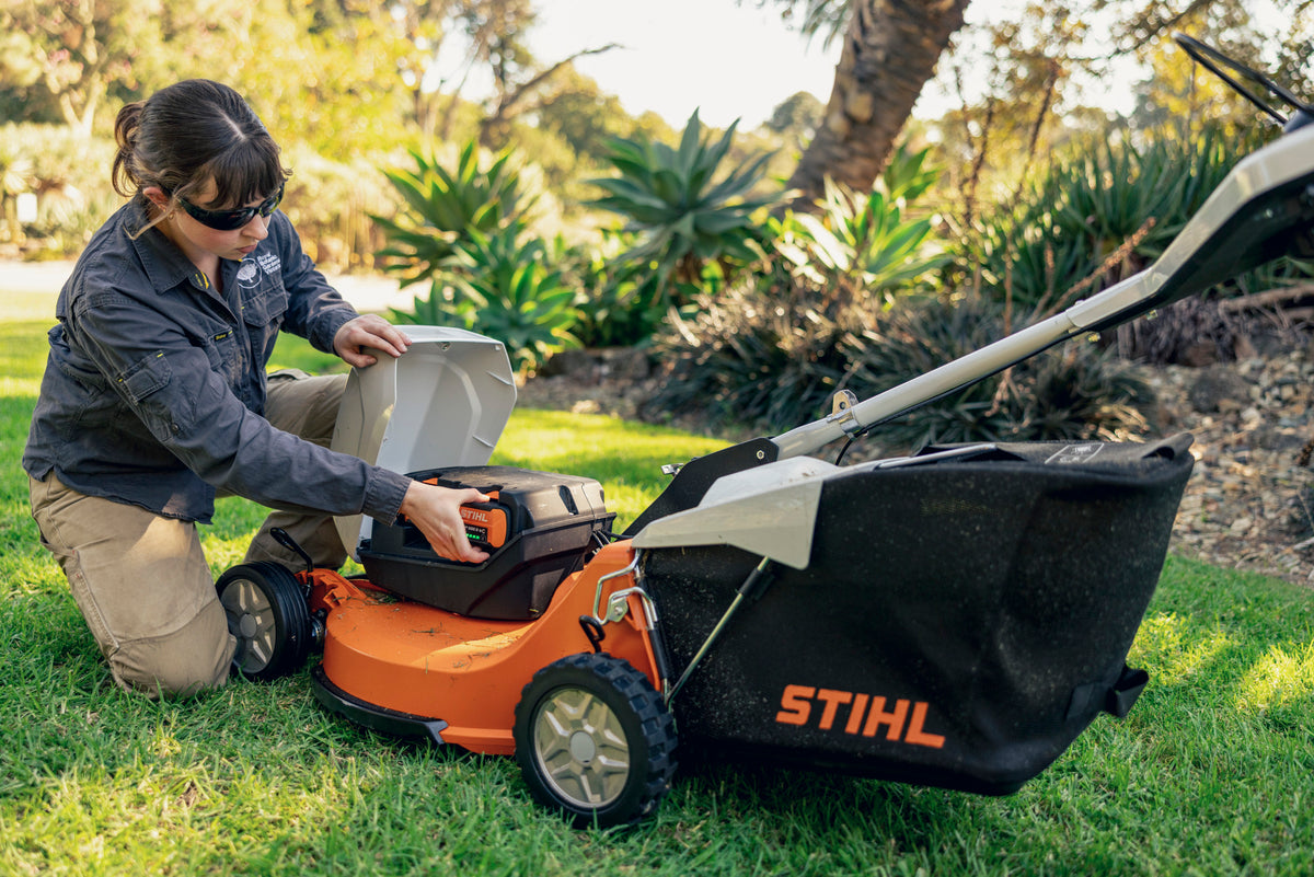 Stihl RMA 756 V Battery Powered Mower | Set Includes (2) AP 500 S Batteries & AL 301 Charger