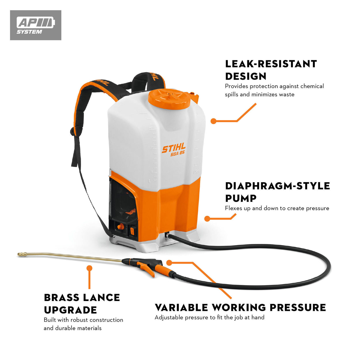 Stihl SGA 85 Battery Sprayer | AP Series | Unit only
