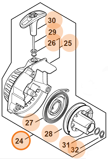 Stihl Rewind Starter Assembly | 4149 190 4001 | Fits many models