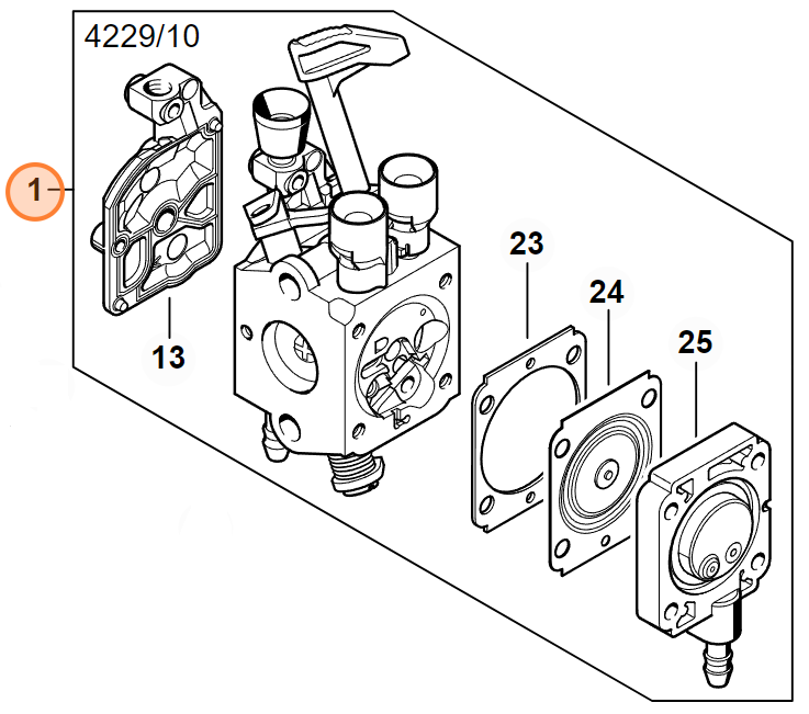 Stihl Carburetor Assembly 4229 120 0650 | for BG 50 Handheld Blower | 4229/12
