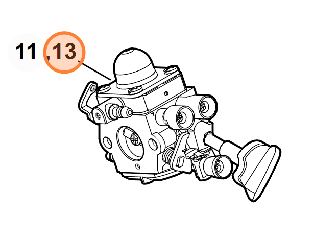 Stihl Carburetor Assembly 4241 120 0608 | for BG 56 C-E/SH 56 C-E