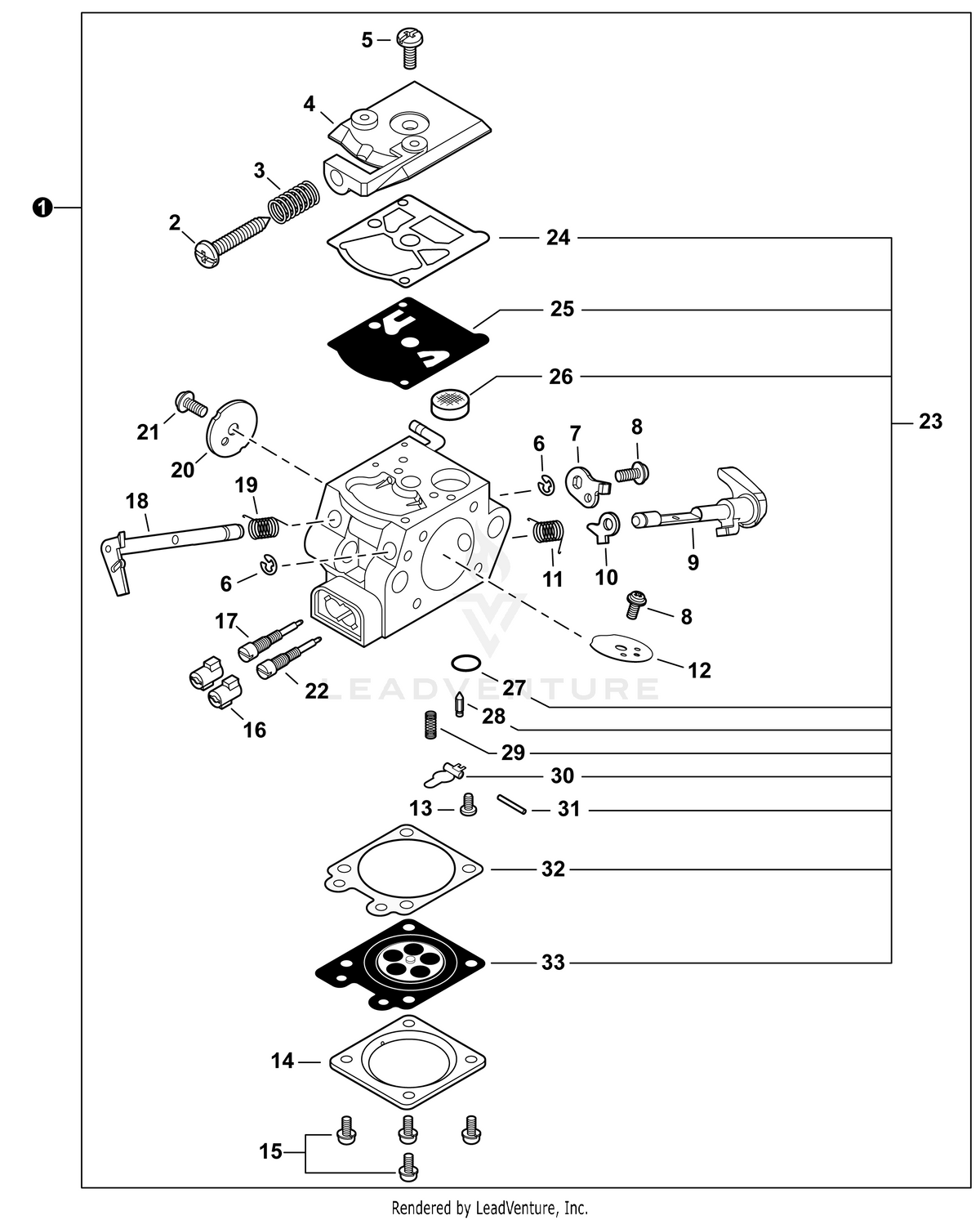 Echo Carburetor Assembly A021004691 | Fits CS-2511T