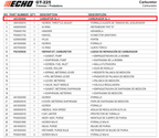 Echo Carburetor Assembly | A021005690 | Fits GT-225, PAS-225, PE-255, SRM-2120