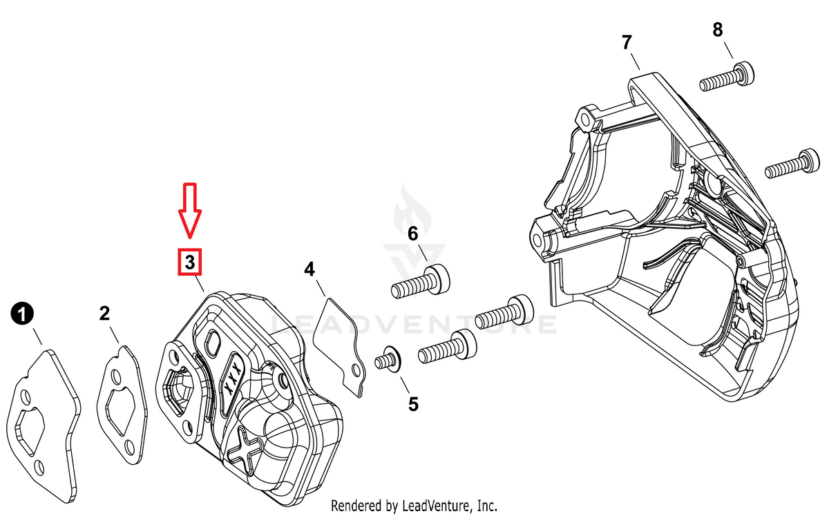 Echo Muffler Assembly | No Cat, 251TSN, CS-2511P, CS-2511T | A030000851