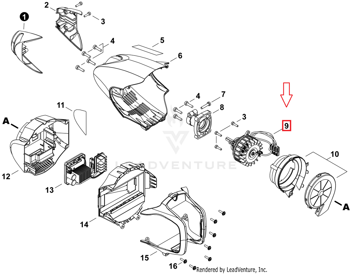 Echo Electric Motor Assembly | A054000440 | DSRM-2600