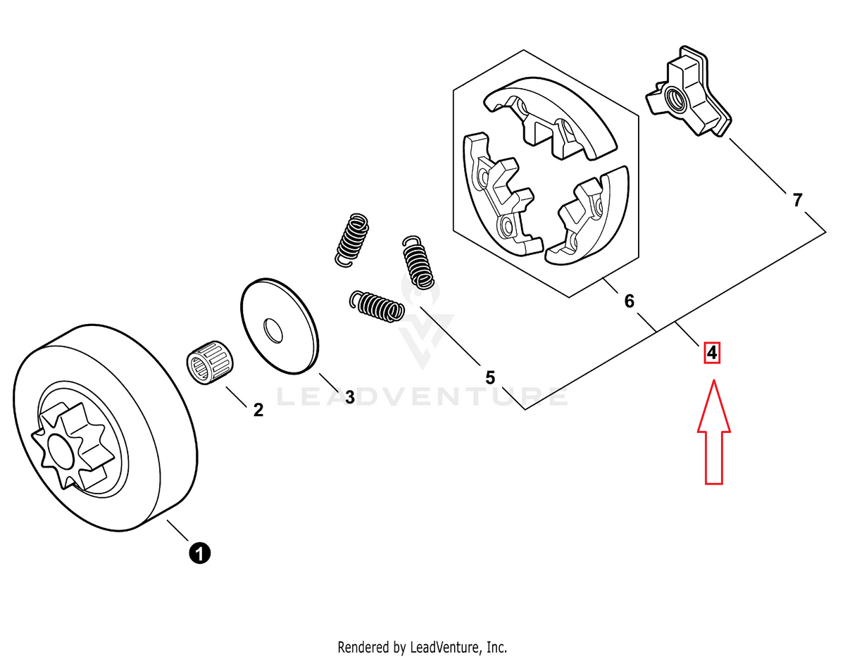 Echo Clutch Assembly | A056000840 | CS-4510, CS-4920, Shindaiwa 493