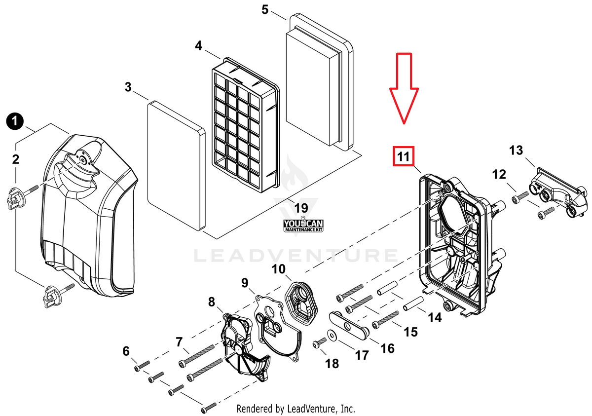 Echo Air Filter Case | A225000770 | EB790, EB790RT, PB-7910H, PB-7910T
