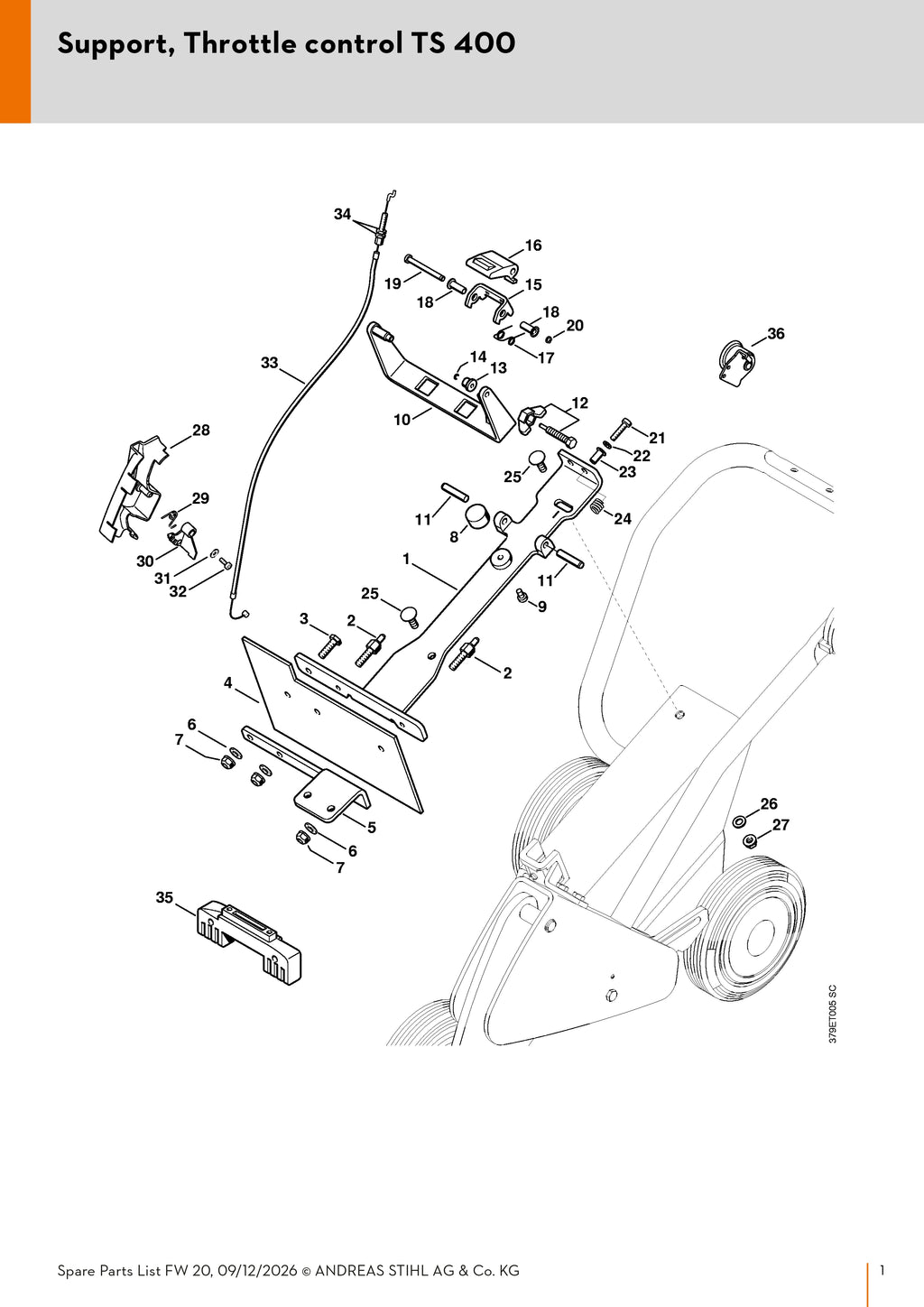 Stihl Attachment Kit for TS 400 Concrete Cutter | 4223 790 0702