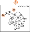 Stihl Carburetor Assembly 4180 120 0610 | for FS 130, HT 130, KM 130 R
