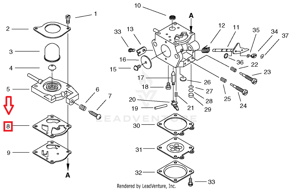 Echo GASKET FUEL PUMP | 12312509560