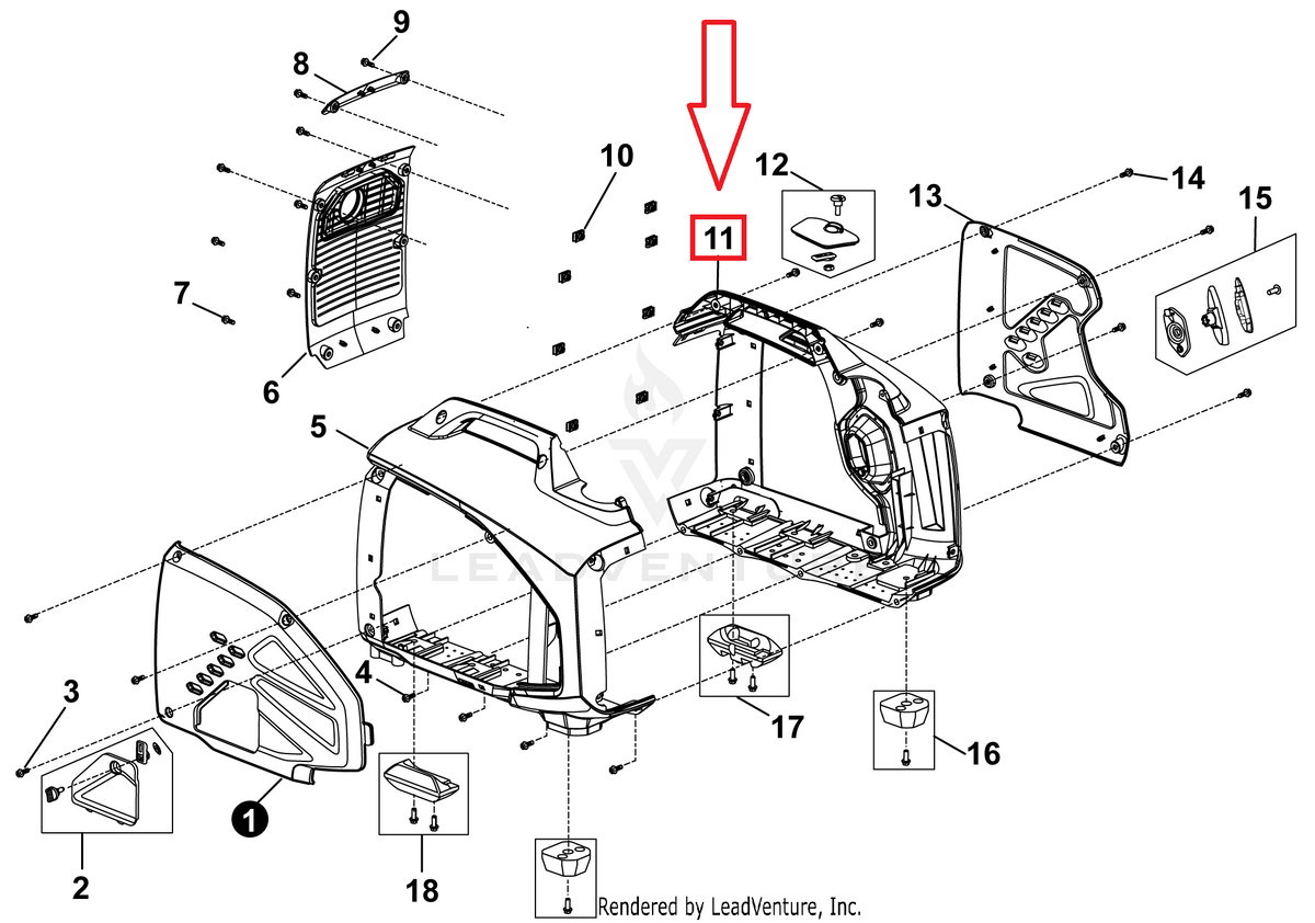 Echo Right Side Housing | YH479000210