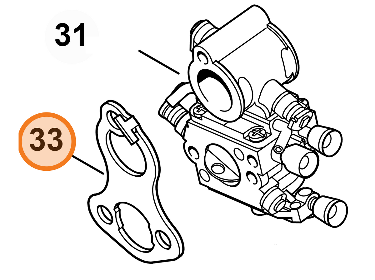 Stihl Carburetor Gasket | 4238 129 0900 | For TS 410, TS 420, TS 440
