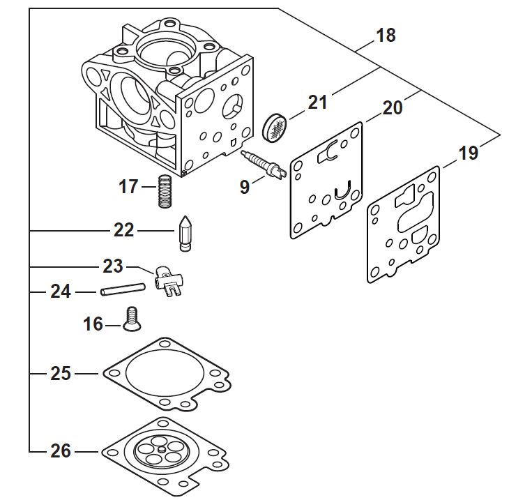 Echo Carburetor Repair Kit | P003005940 | Fits many models
