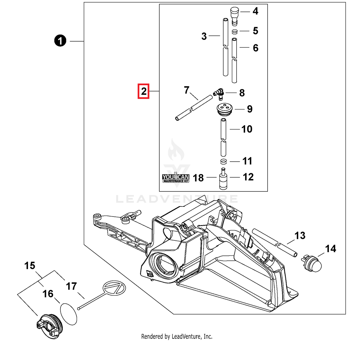 Echo Fuel System Kit | P021054350 | Shindaiwa 493, CS-4920
