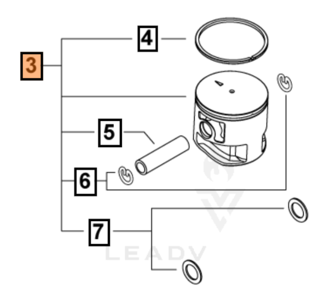 Echo Piston Kit | P100009130 | CS-3510