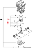 Echo Piston Kit | P100012500 | Fits Shindaiwa 493, CS-4920