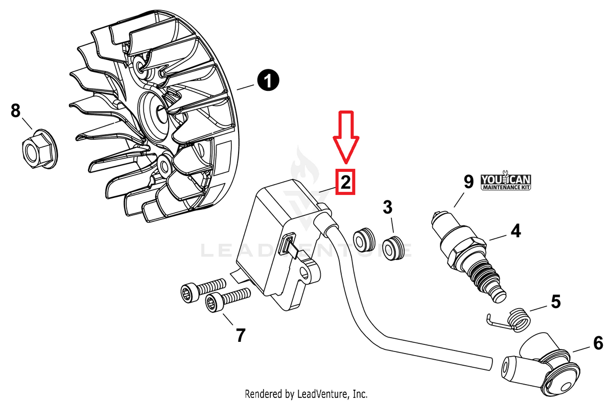 Echo Ignition Coil | P100014500 | Replaces P021050161