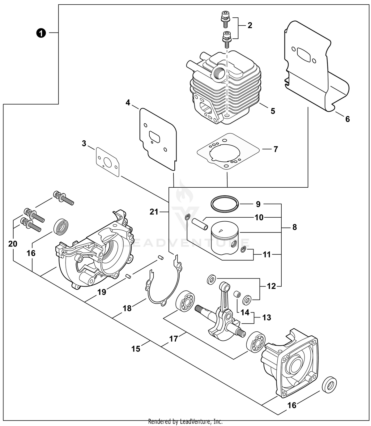 Echo Short Block Assembly | SB1107 | FH235, T235