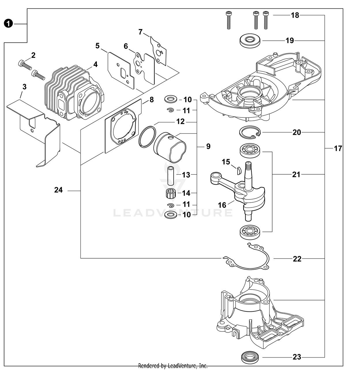 Echo Short Block Assembly | SB1126 | HCS-4020