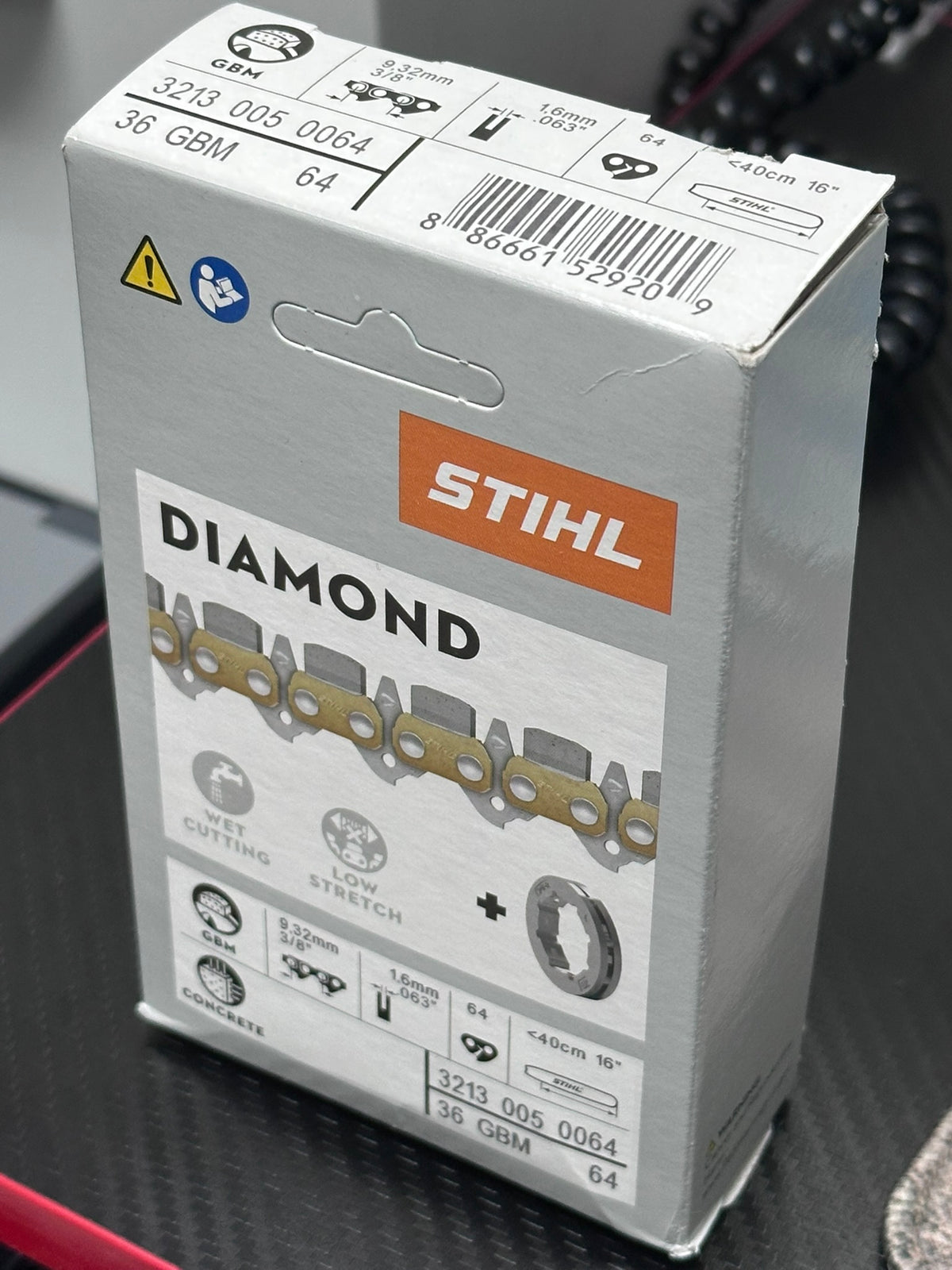 Stihl 36GBM 64 Diamond Chain for GS 461 Rock Boss | 3/8" Pitch 0.063" Gauge