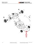 Echo Front Axle | YH478000220 | DLM-2100, DLM-2100SP