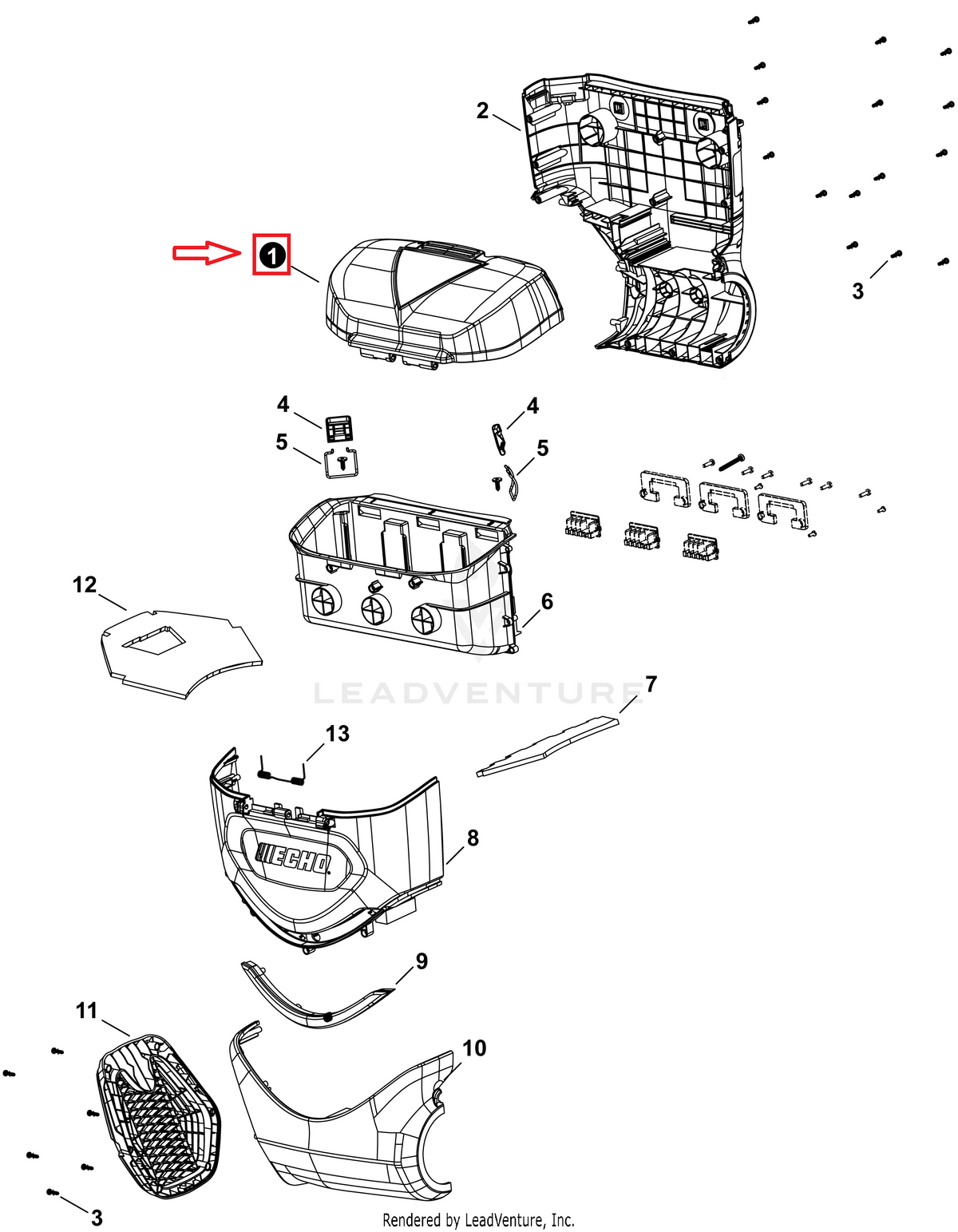 Echo Battery Compartment Cover | YH479003310 | Fits DPB-7700T