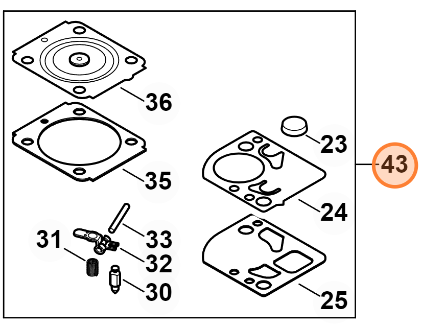 Stihl Carburetor Repair Kit Z010 001 K018 | For 4180/19, 4180/20