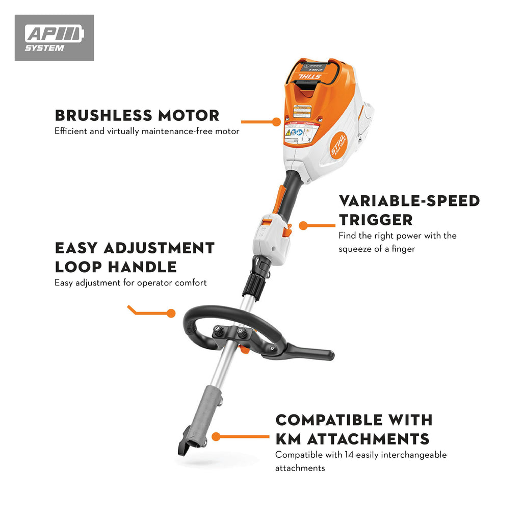 Stihl KMA 120 RFS Battery Powered Kombi Motor & Trimmer Attachment | Includes AP 200 S Battery & AL 301 Charger