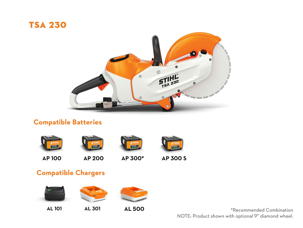 Stihl TSA 230 Battery Powered Concrete Cutter | Unit Only